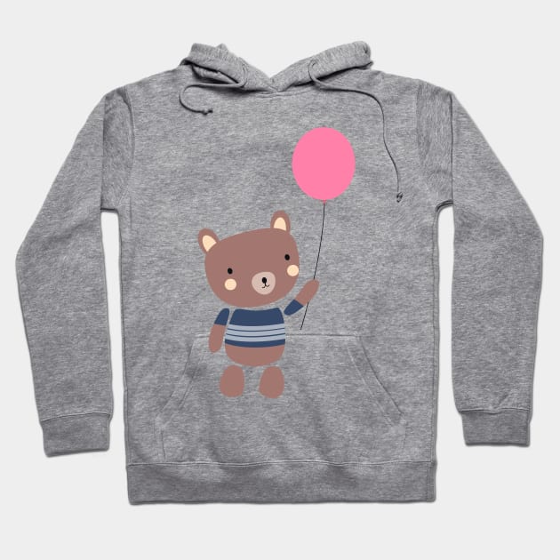 Cute and Whimsical Brown Bear T-Shirt Hoodie by happinessinatee